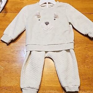 Adorable Beige Bear Face Baby Outfit